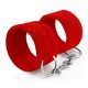 TOUGH LOVE VELCRO HANDCUFFS WITH EXTRA 40CM CHAIN CRUSHIOUS RED