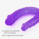 CRUSHIOUS DEEP DIVER DOUBLE DILDO WITH ANAL LUBRICANT 50ML PURPLE