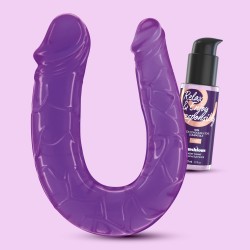 DEEP DIVER DILDO DOBLE CON LUBRICANTE ANAL 50ML CRUSHIOUS MORADO