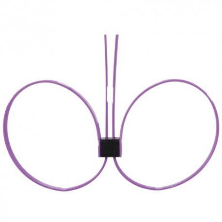 DISPOSABLE OUCH! ZIP TIE CUFFS EXTENDED PURPLE