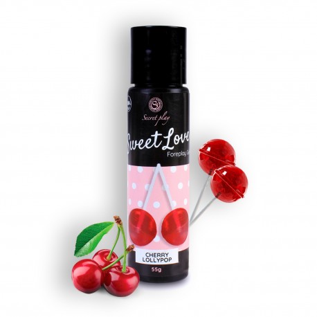 SWEET LOVE CHERRY LOLLIPOP FLAVOURED LUBRICANT GEL SECRET PLAY 60ML