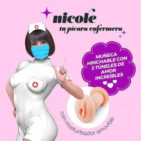 CRUSHIOUS NICOLE LA ENFERMERA INFLATABLE DOLL WITH STROKER