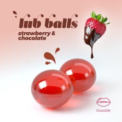 BOLITAS EXPLOSIVAS LUBRICANTES CON SABOR A FRESA & CHOCOLATE LUB BALLS CRUSHIOUS