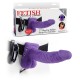 STRAP-ON HUECO CON VIBRACIÓN Y TESTICULOS 7" FETISH FANTASY SERIES MORADO