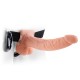 STRAP-ON HUECO CON VIBRACIÓN Y TESTICULOS 9" FETISH FANTASY SERIES BLANCO