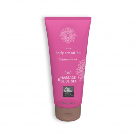 SHIATSU™ RASPBERRY FLAVOURED MASSAGE AND GLIDE GEL 2IN1 200ML