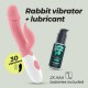 CRUSHIOUS MOCHI RABBIT VIBRATOR PINK WITH WATERBASED LUBRICANT INCLUDED