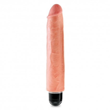 VIBRADOR REALÍSTICO KING COCK VIBRATING STIFFY 10” BRANCO