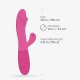 VIBRADOR RECARGABLE CON ESTIMULADOR DE CLÍTORIS BLOSSOMS ROSA FUERTE Y LUBRICANTE DE BASE AGUA INCLUIDO CRUSHIOUS