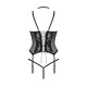 OBSESSIVE ALESSYA CORSET AND THONG BLACK