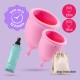 CRUSHIOUS MINERVA S + L MENSTRUAL CUPS WITH POUCH AND TOY CLEANER 150 ML