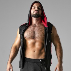 LOCKER GEAR LOOK AT HARDER HOODY VEST RED