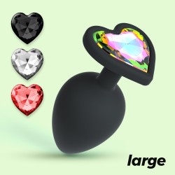 CUORE GRAND PLUG ANAL AVEC 4 BIJOUX INTERCHANGEABLES CRUSHIOUS