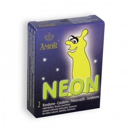 NEON GLOWING CONDOMS 2 UNITS