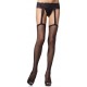 FISHNET PANTYHOSE WITH LACE GARTER BELT