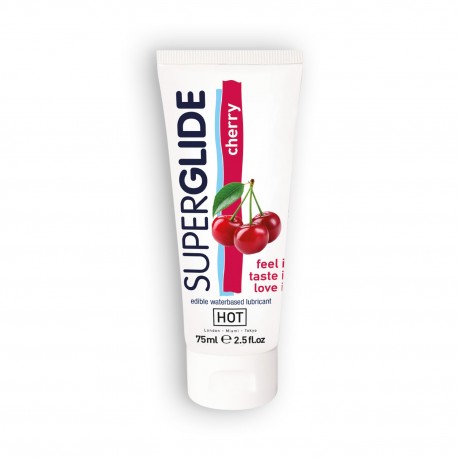 LUBRICANTE COMESTIBLE HOT™ SUPERGLIDE CEREZA 75ML