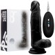 REALROCK 8” REALISTIC VIBRATOR WITH TESTICLES BLACK