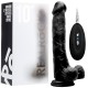 REALROCK 10” REALISTIC VIBRATOR WITH TESTICLES BLACK