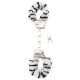 FURRY HANDCUFFS ZEBRA