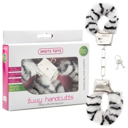 ALGEMAS COM PELUCHE FURRY HANDCUFFS ZEBRA