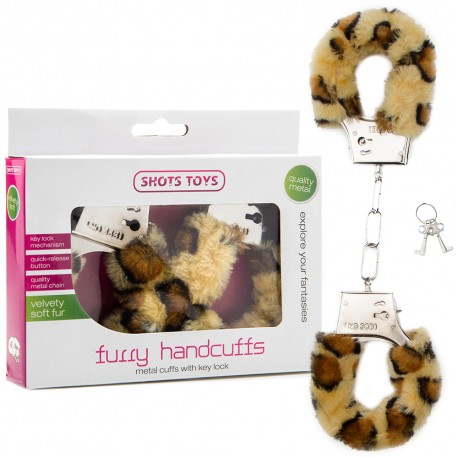 ALGEMAS COM PELUCHE FURRY HANDCUFFS LEOPARDO