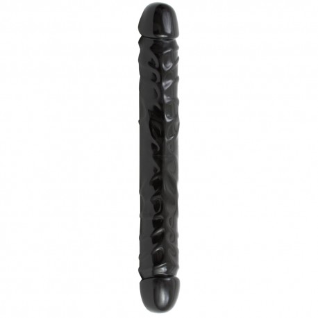 DILDO DUPLO JR. VEINED DOUBLE HEADER 12'' PRETO