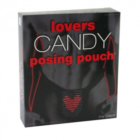 TANGA MASCULINA COMESTÍVEL COM CORAÇÃO CANDY POSING POUCH