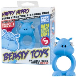 VIBRATING RING WITH LIGHT BEASTY TOYS HAPPY HIPPO