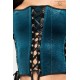 CORSET AND THONG CR-3820 BLUE