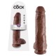 DILDO REALÍSTICO COM TESTÍCULOS KING COCK 11” MULATO