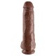 DILDO REALÍSTICO COM TESTÍCULOS KING COCK 11” MULATO