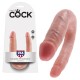 DILDO DUPLO REALÍSTICO SMALL DOUBLE TROUBLE KING COCK BRANCO