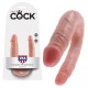 KING COCK REALISTIC DOUBLE DILDO SMALL DOUBLE TROUBLE WHITE