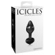 ICICLES GLASS BUTTPLUG BLACK