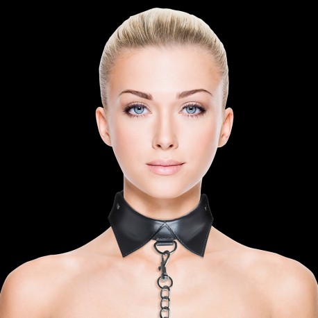 COLLAR CON CORREA OUCH! EXCLUSIVE COLLAR WITH LEASH NEGRA